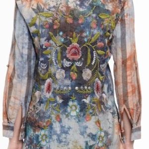 Aratta Mixed Media Blouse, NWT